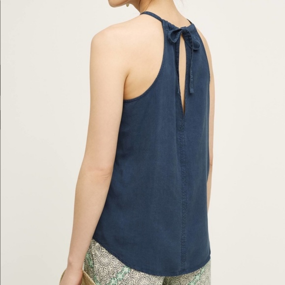 ANTHROPOLOGIE'S CLOTH & STONE KALLA HALTER TOP - Picture 3 of 8